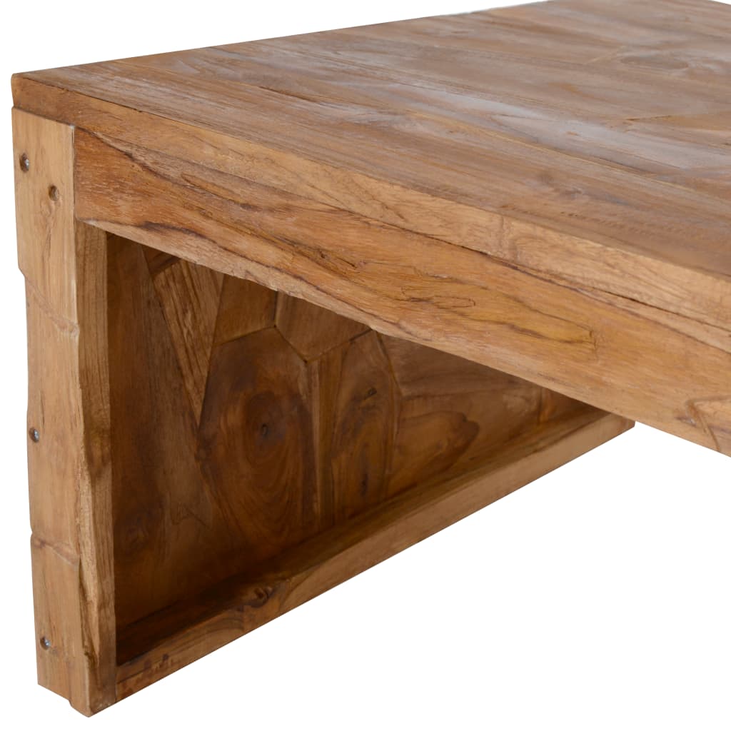 vidaXL Mesa de centro em madeira teca recuperada 110x60x38 cm
