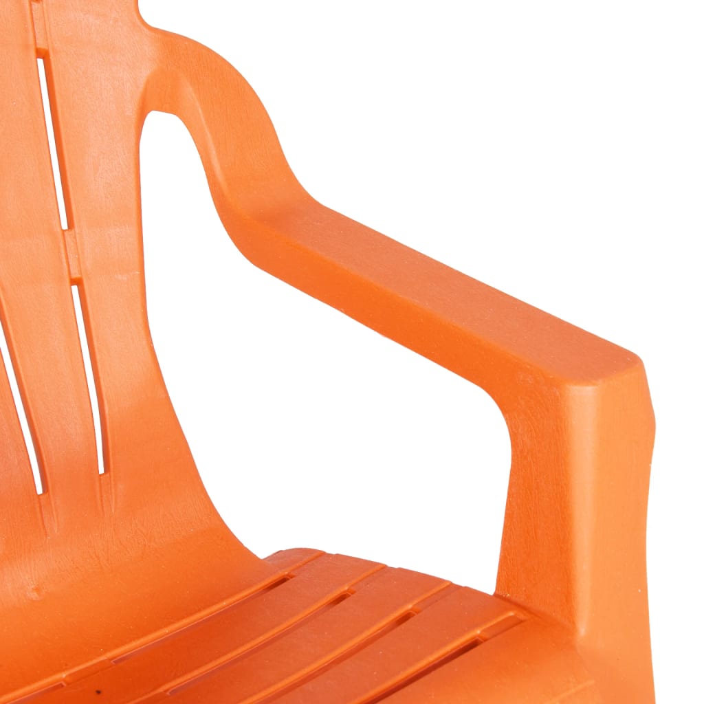 vidaXL Cadeiras de jardim infantis 2 pcs PP aspeto de madeira laranja