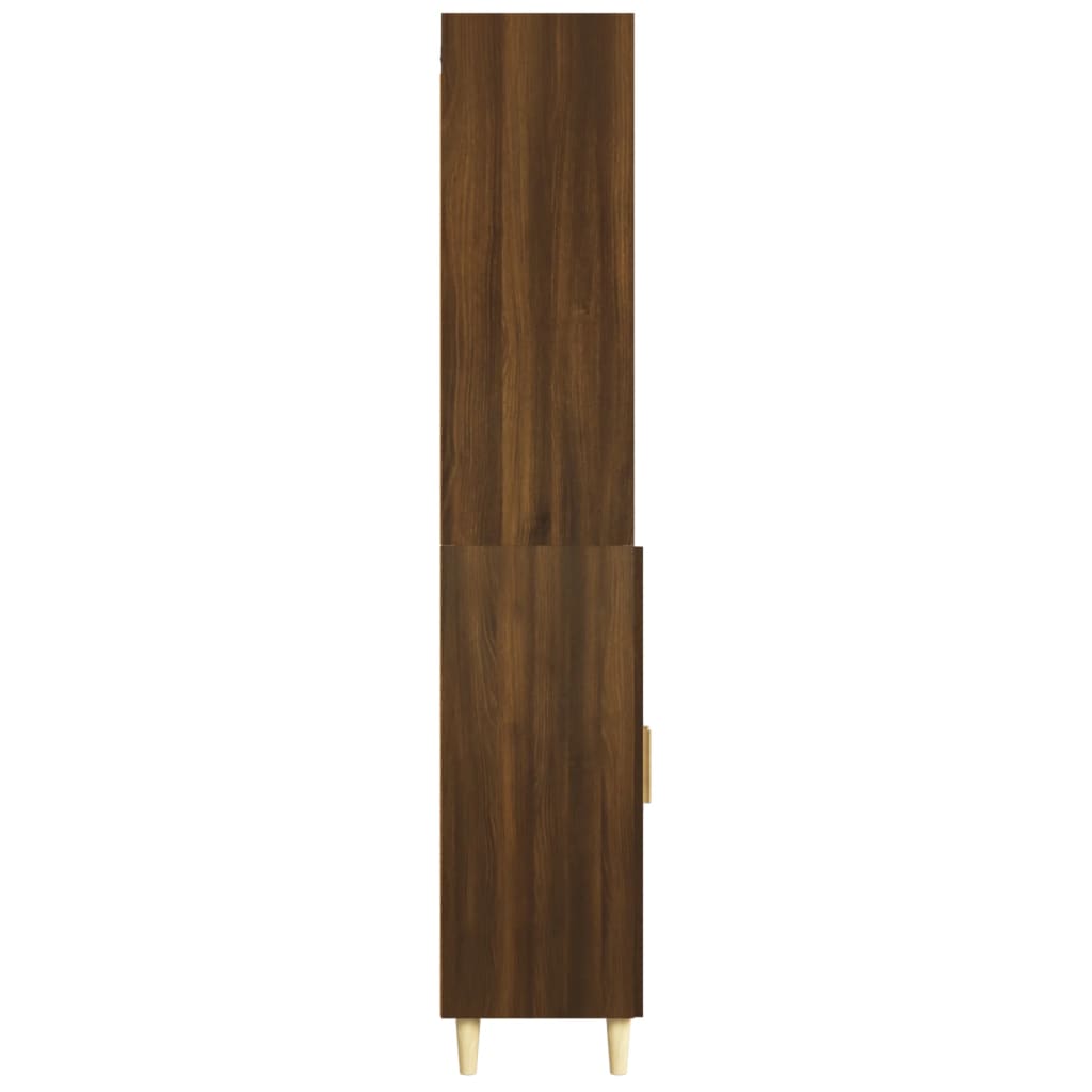 vidaXL Armário alto derivados de madeira carvalho castanho