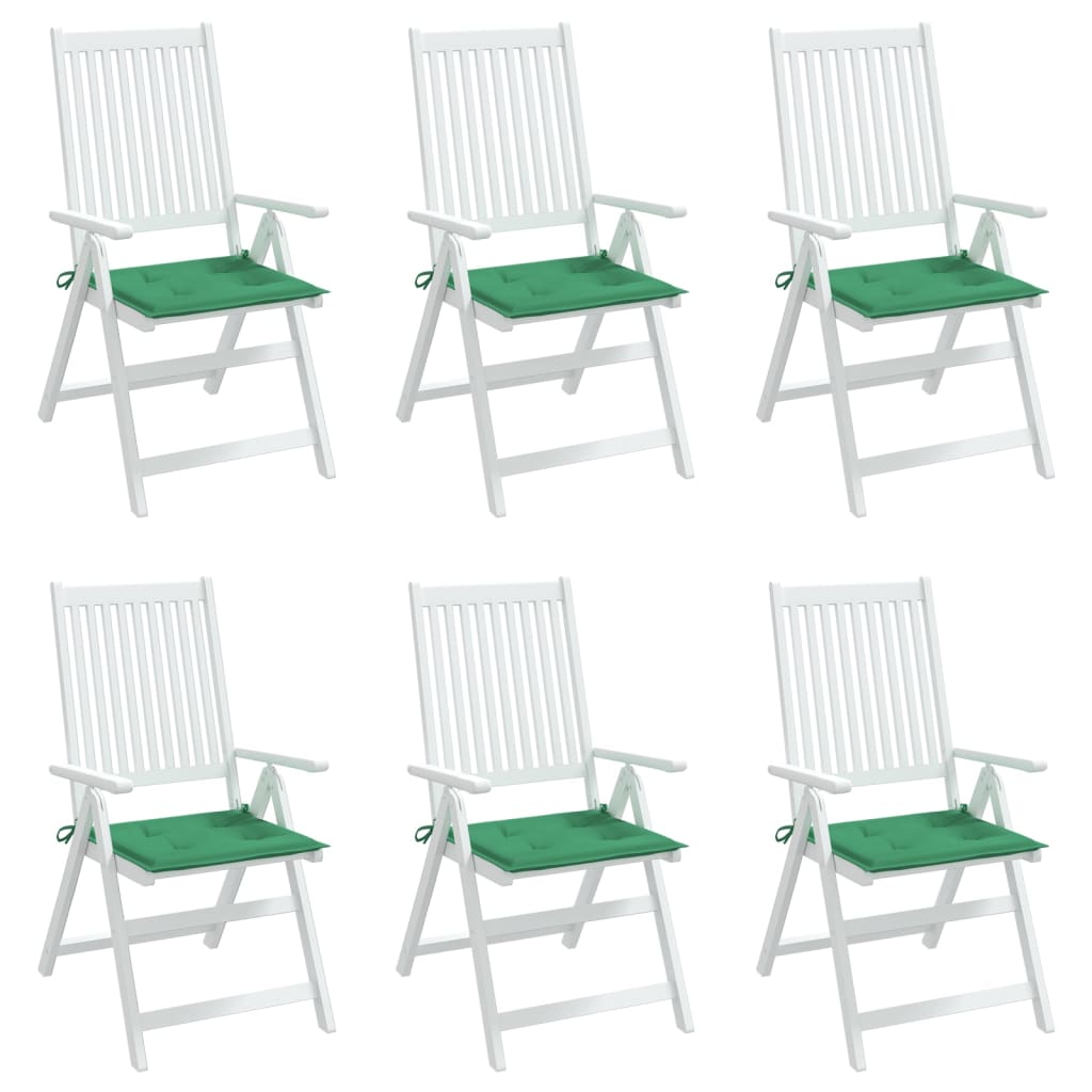 vidaXL Almofadões p/ cadeiras de jardim 6 pcs tecido oxford verde