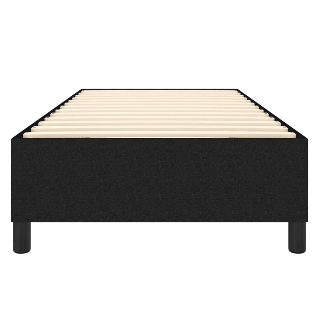 vidaXL Estrutura de cama com molas 90x190 cm tecido preto