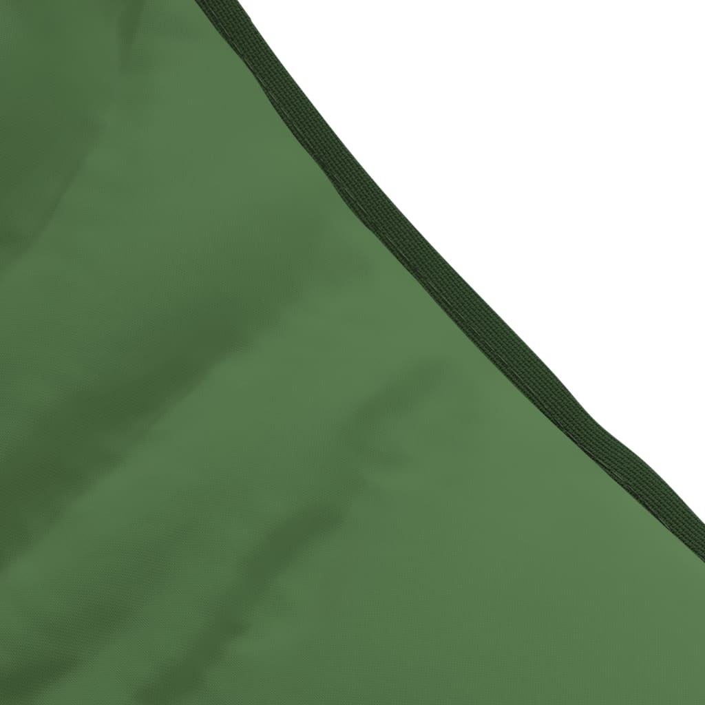 vidaXL Espreguiçadeira dobrável tecido verde-escuro