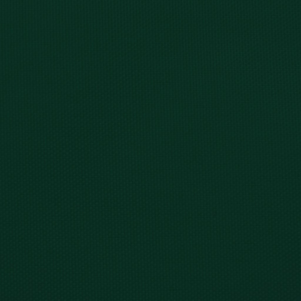 vidaXL Guarda-sol tecido Oxford quadrado 5x5 m verde-escuro