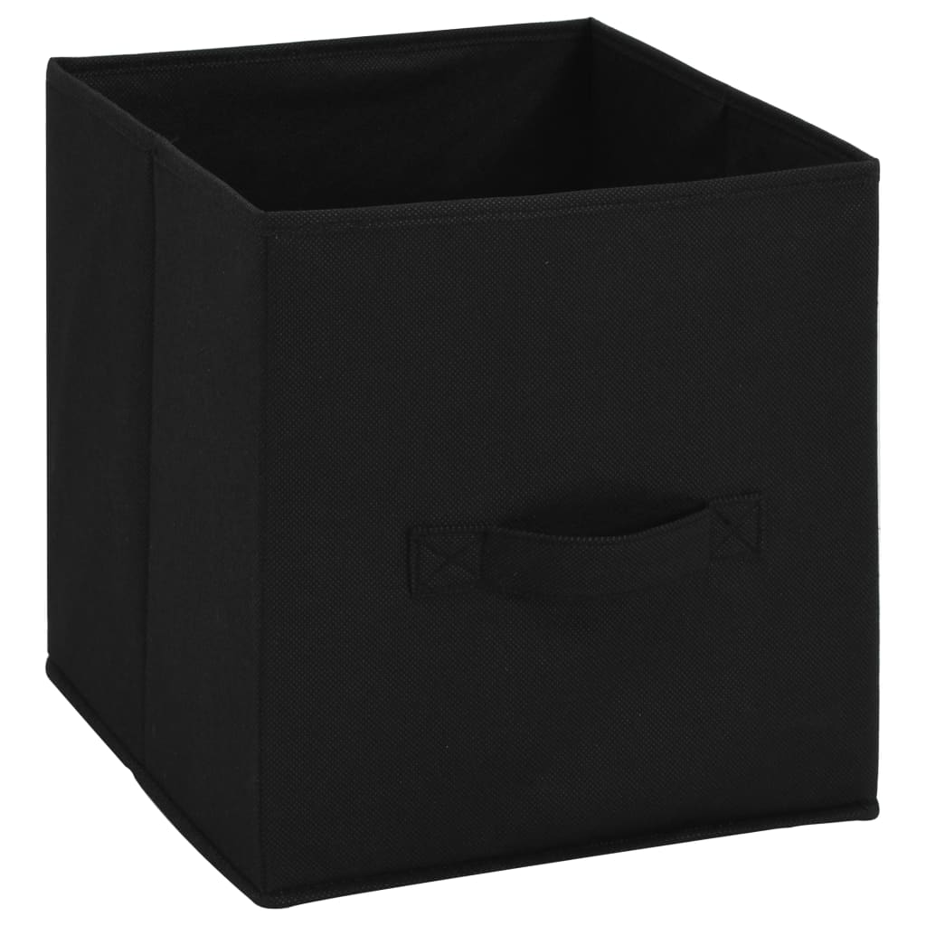 vidaXL Armário de arrumação com 4 cestos tecido 63x30x71 cm aço preto