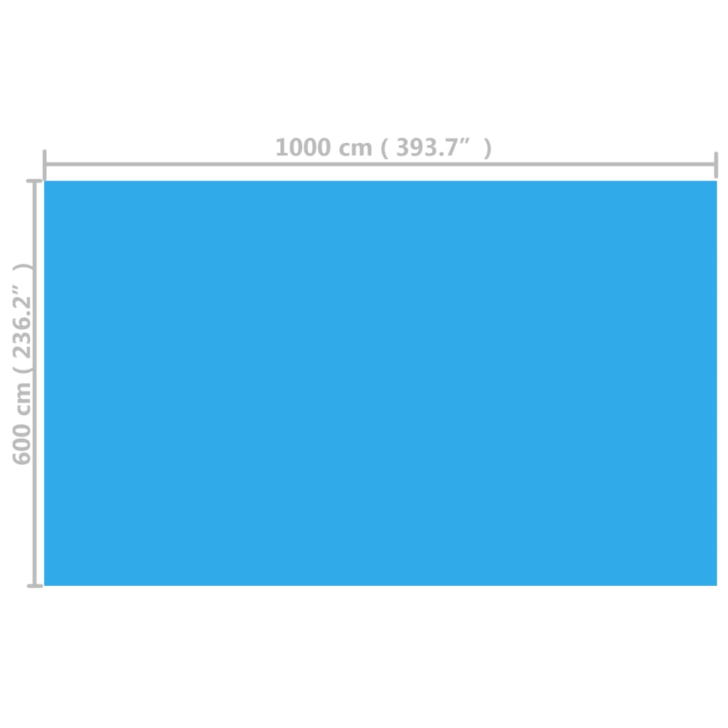 vidaXL Cobertura retangular para piscina 1000x600 cm PE azul