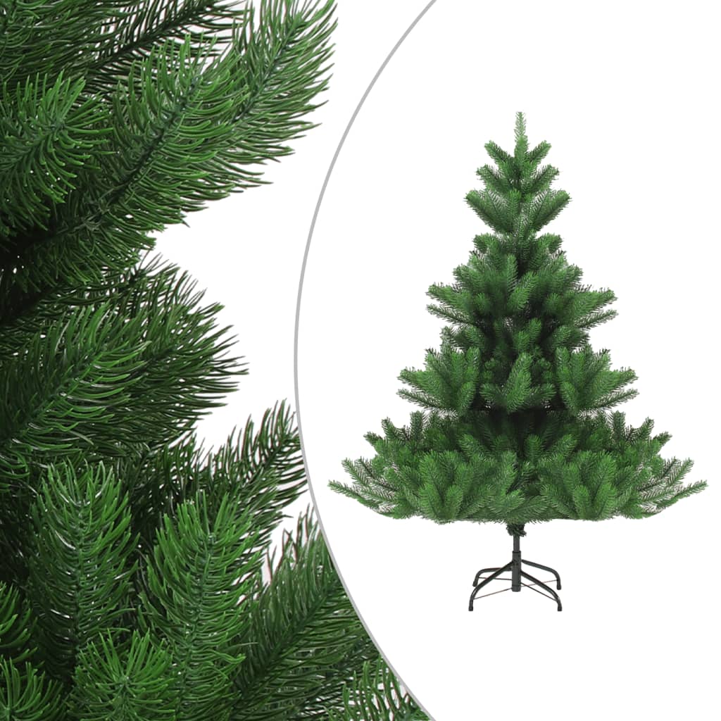 vidaXL Árvore Natal artif. luzes LED/bolas 210cm abeto caucasiano verde