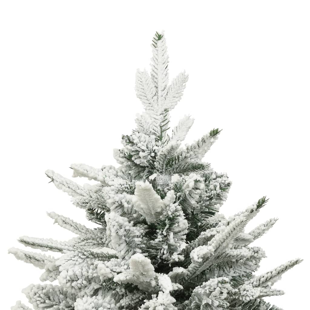 vidaXL Árvore de Natal artificial com neve 180 cm PVC e PE verde