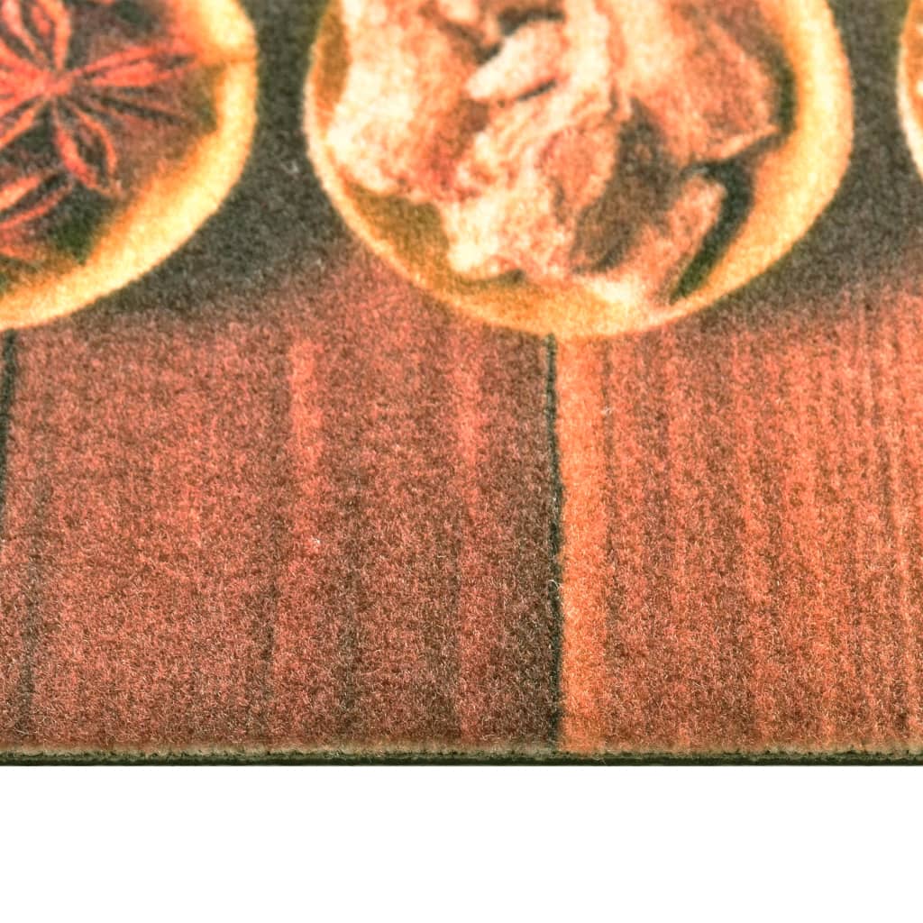 vidaXL Tapete de cozinha lavável com design de colheres 45x150 cm