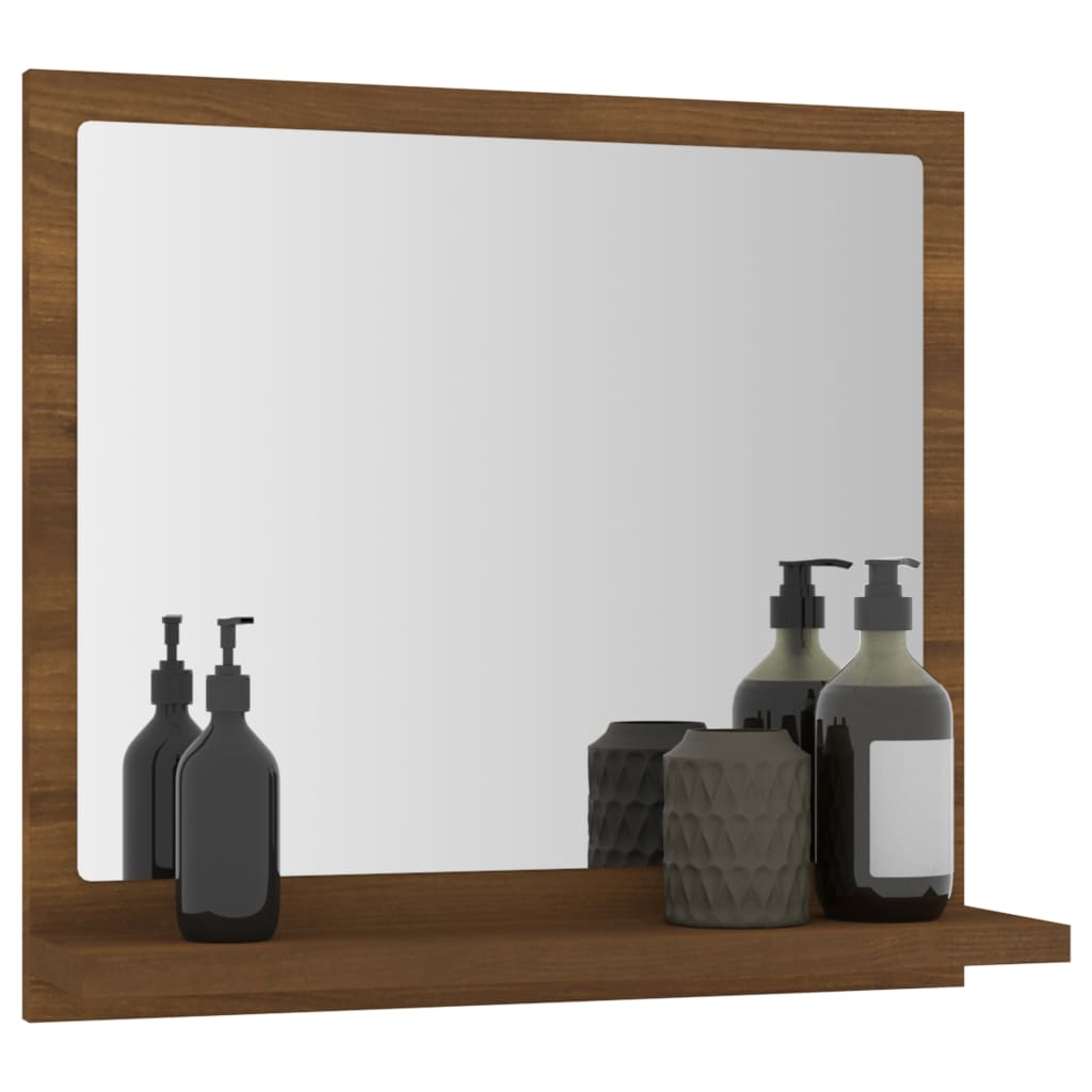 vidaXL Espelho WC 40x10,5x37 cm derivados de madeira carvalho castanho