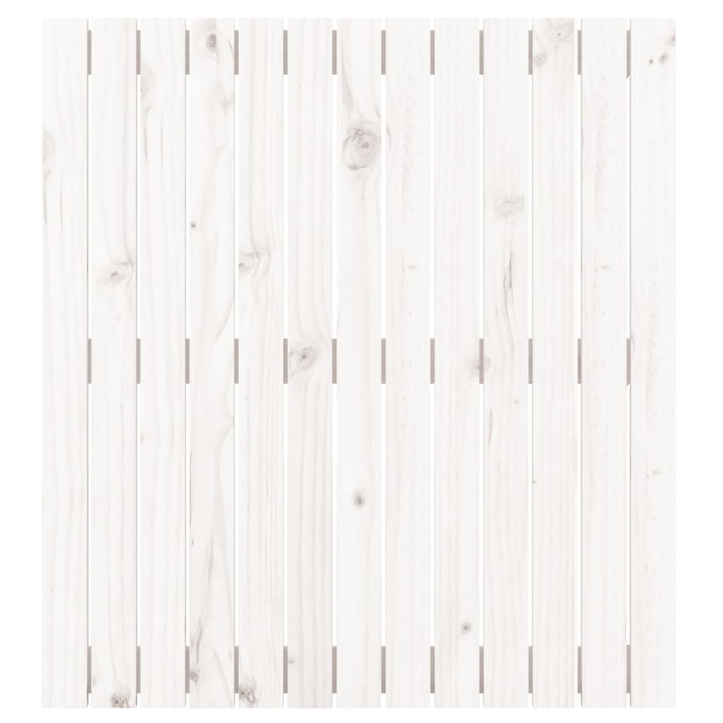 vidaXL Cabeceira de parede 82,5x3x90 cm madeira de pinho maciça branco