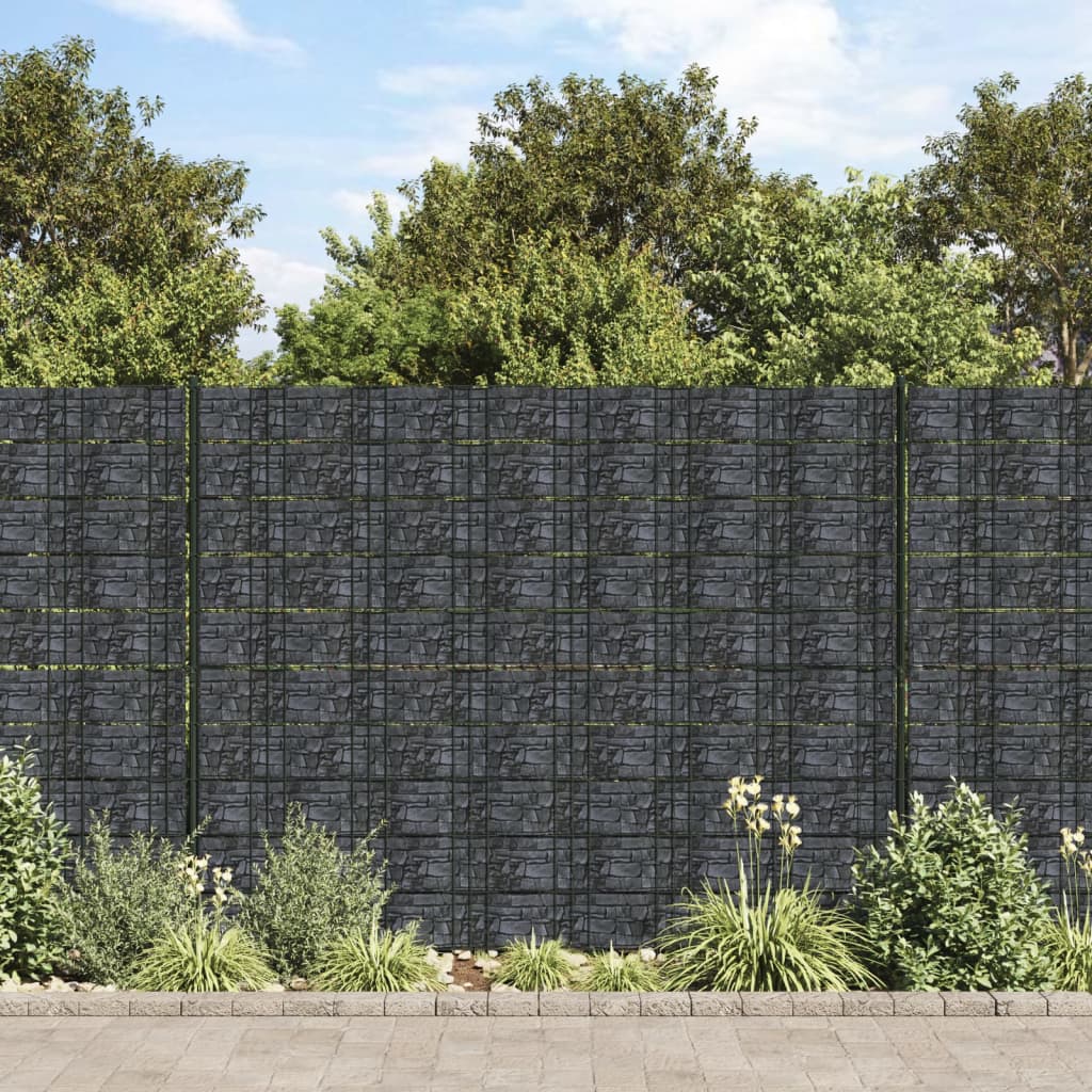 vidaXL Painel de privacidade para jardim 70x0,19 m PVC cinzento