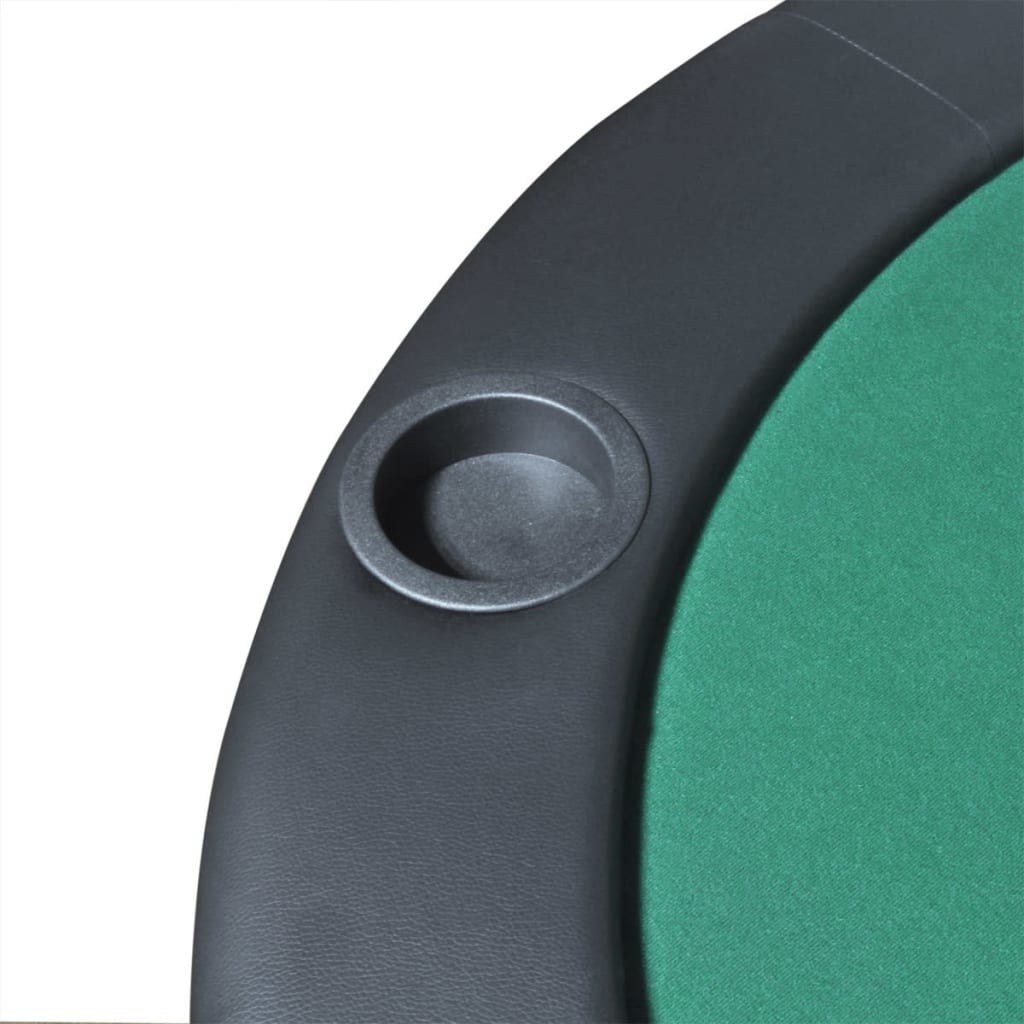 vidaXL Mesa tabuleiro de poker dobrável 10 jogadores verde
