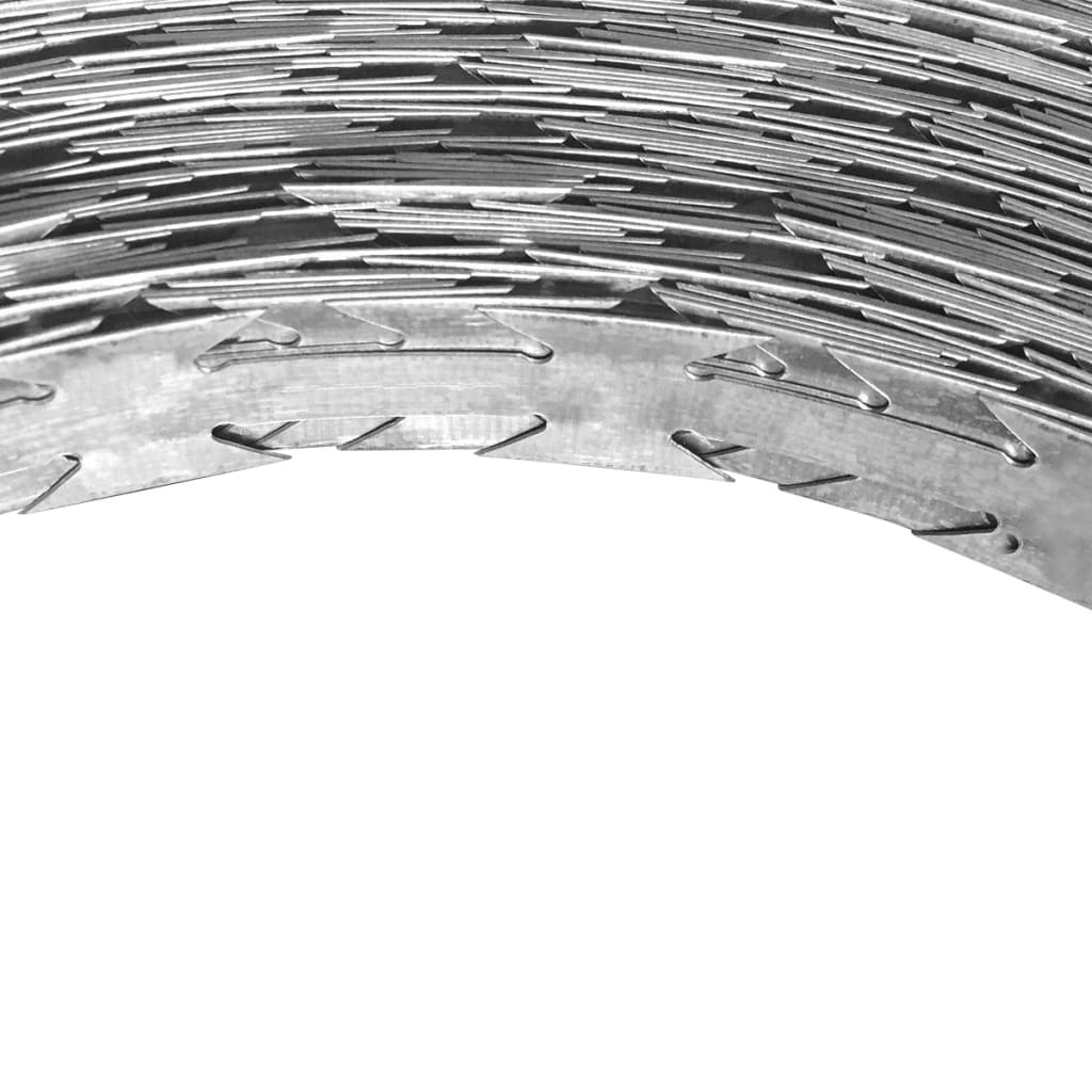 vidaXL Rolo de arame farpado em espiral aço galvanizado 500 m