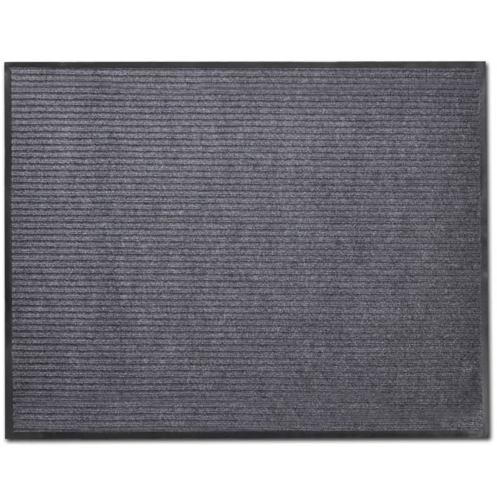 Tapete cinzento para porta em PVC 120 x 180 cm
