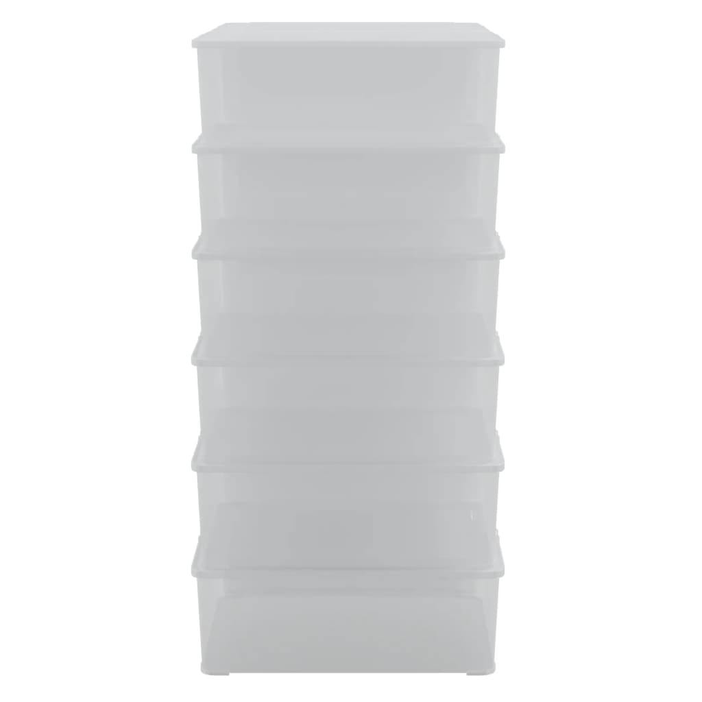 vidaXL Caixas de arrumação empilháveis 12 pcs 5 L plástico