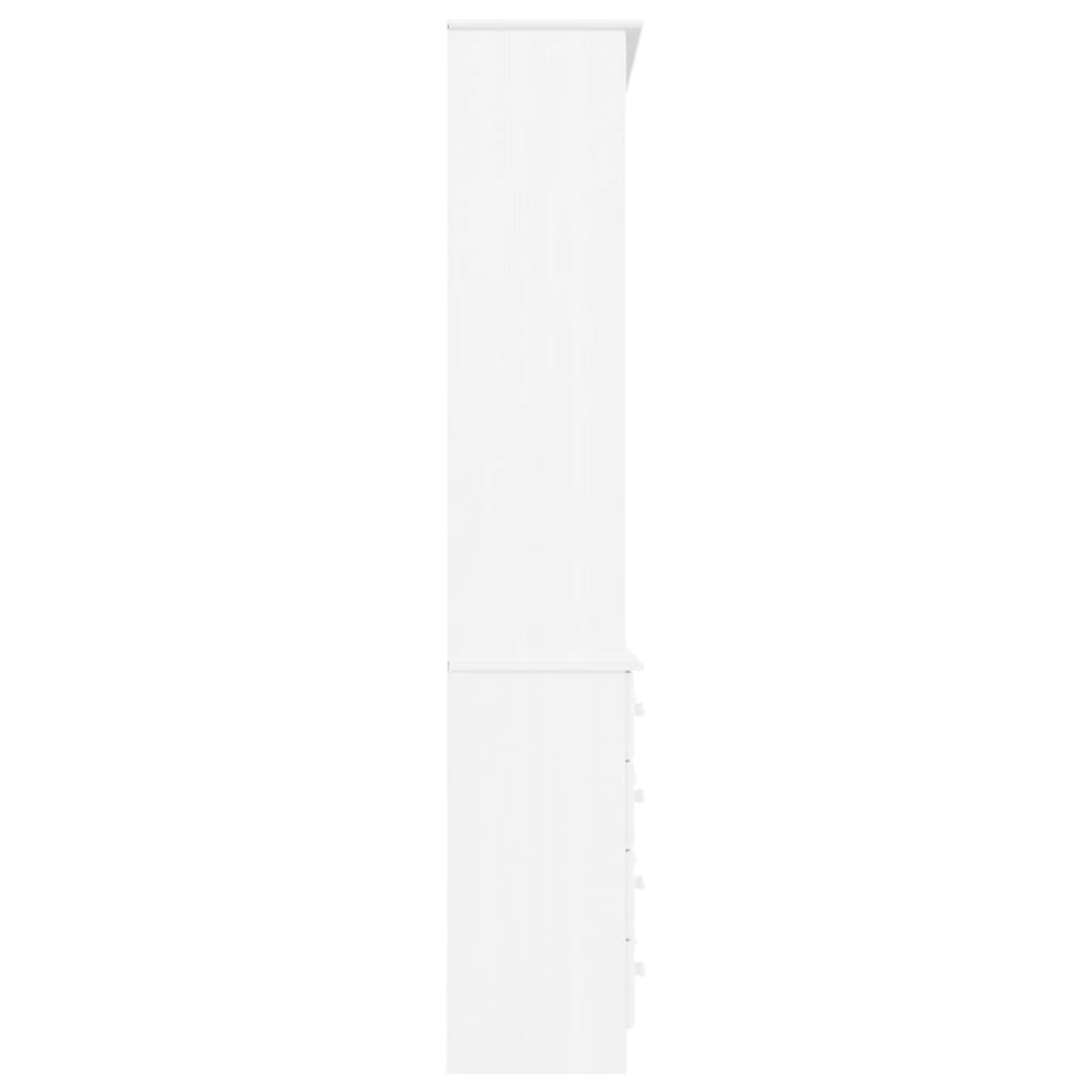 vidaXL Estante c/ gavetas ALTA 77x35x186,5 cm pinho maciço branco