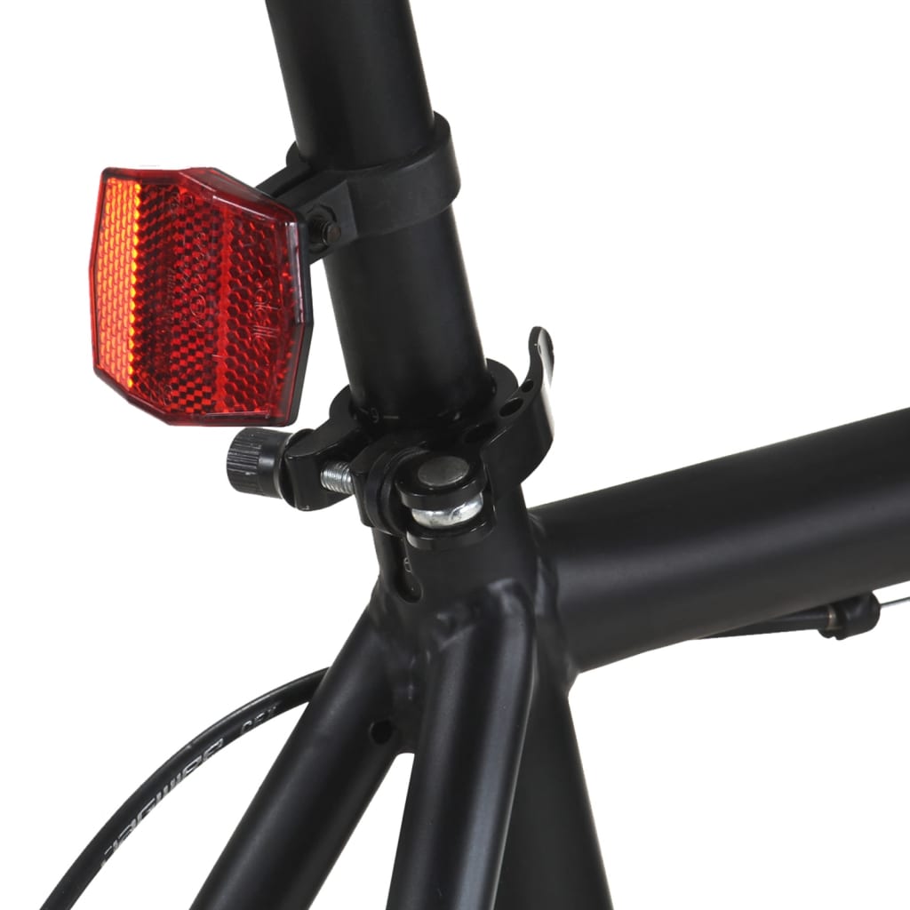 vidaXL Bicicleta de mudanças fixas 700c 55 cm preto e laranja