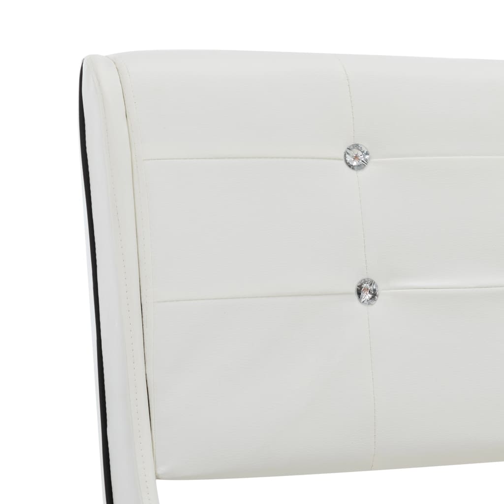 vidaXL Cama + colchão espuma memória 140x200cm couro artificial branco