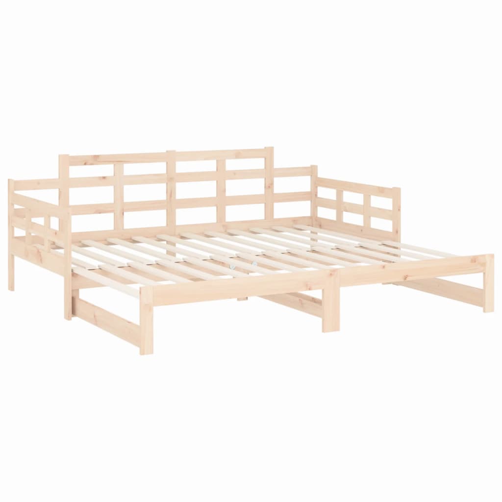 vidaXL Estrutura sofá-cama de puxar 2x(80x200) cm pinho maciço