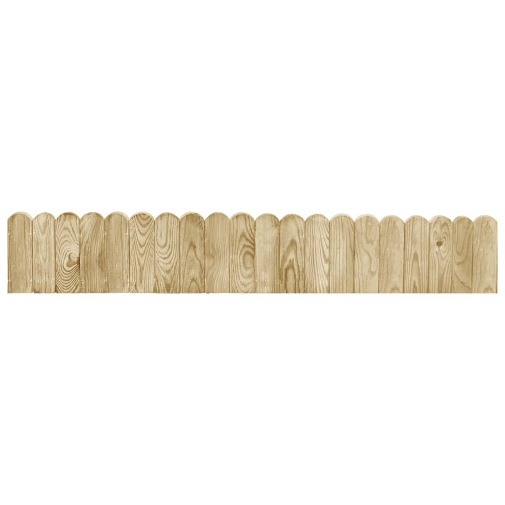 vidaXL Bordaduras em rolo 3 pcs 120 cm madeira de pinho impregnada