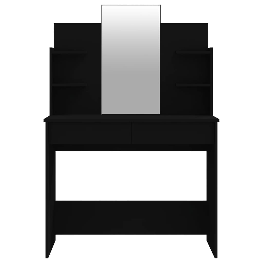vidaXL Toucador com espelho 96x40x142 cm preto