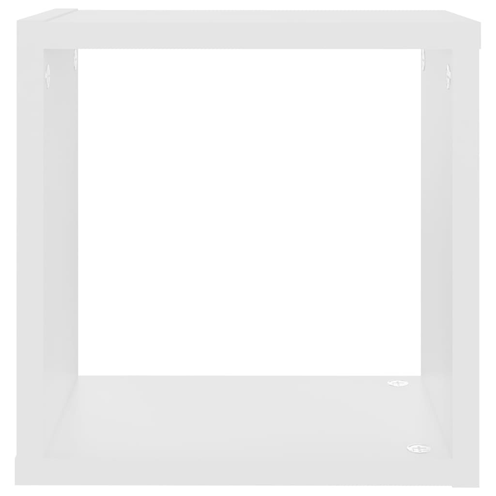 vidaXL Prateleiras de parede em forma de cubo 6 pcs 26x15x26 cm branco