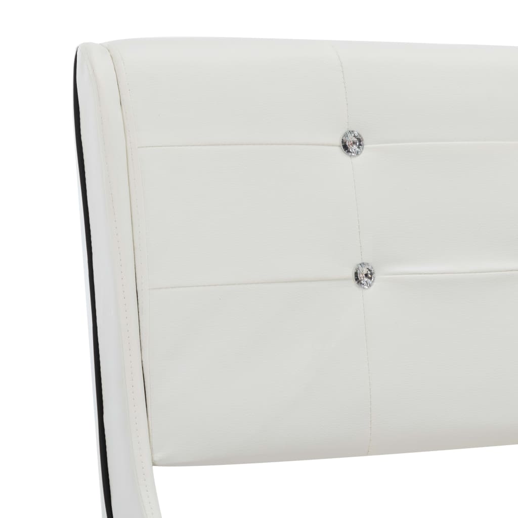 vidaXL Cama com colchão 120x200cm couro artificial branco