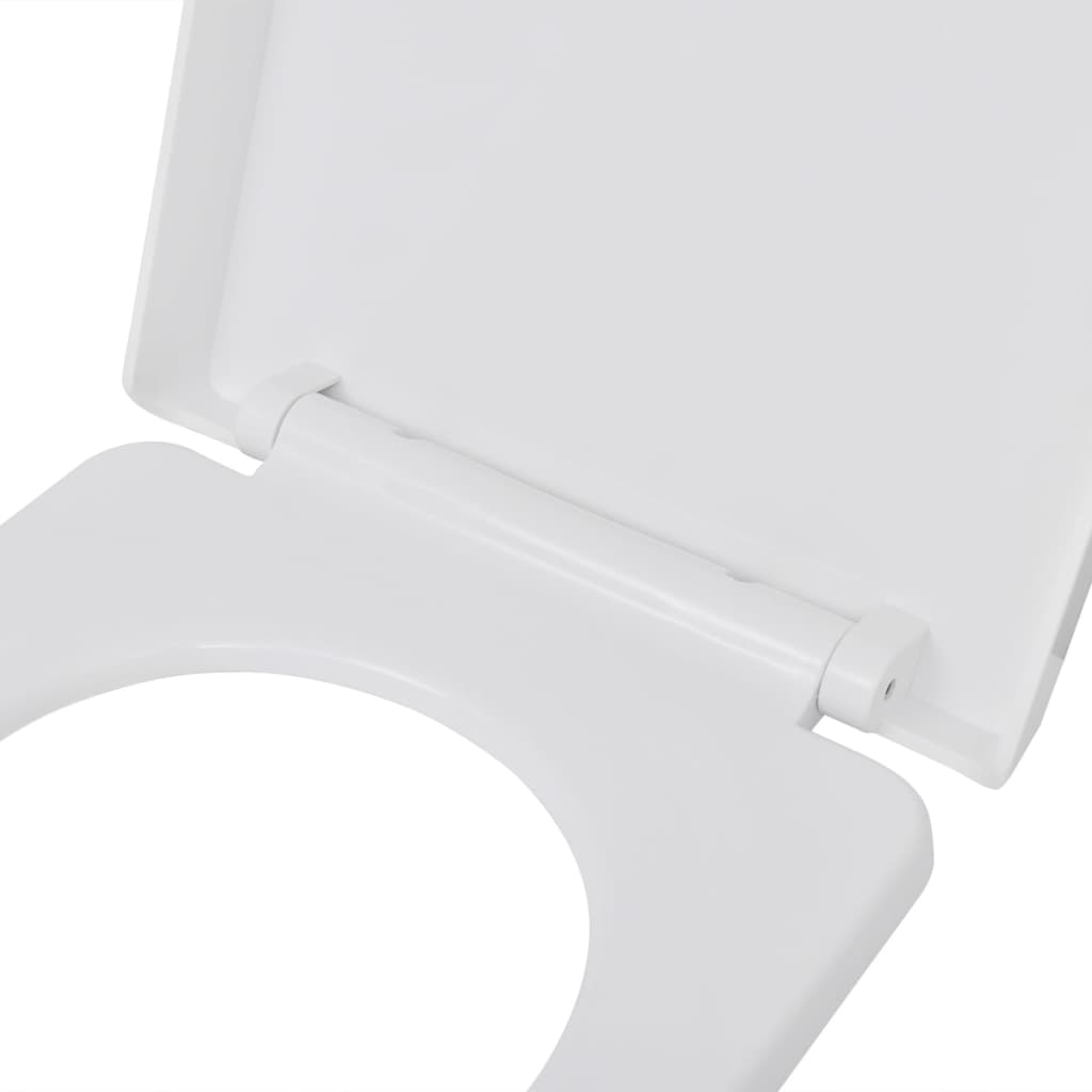 vidaXL Tampo sanita fecho suave design remoção rápida quadrado branco