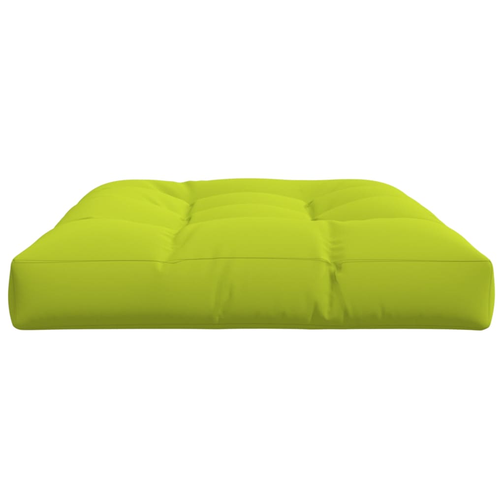 vidaXL Almofadão p/ móveis paletes 120x80x12cm tecido verde brilhante
