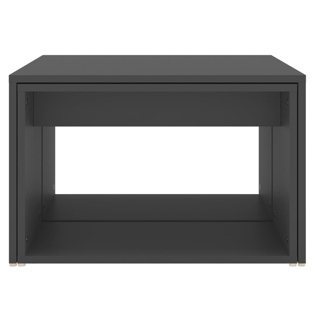vidaXL 3pcs conjunto mesas centro 60x60x38 cm madeira processada cinza