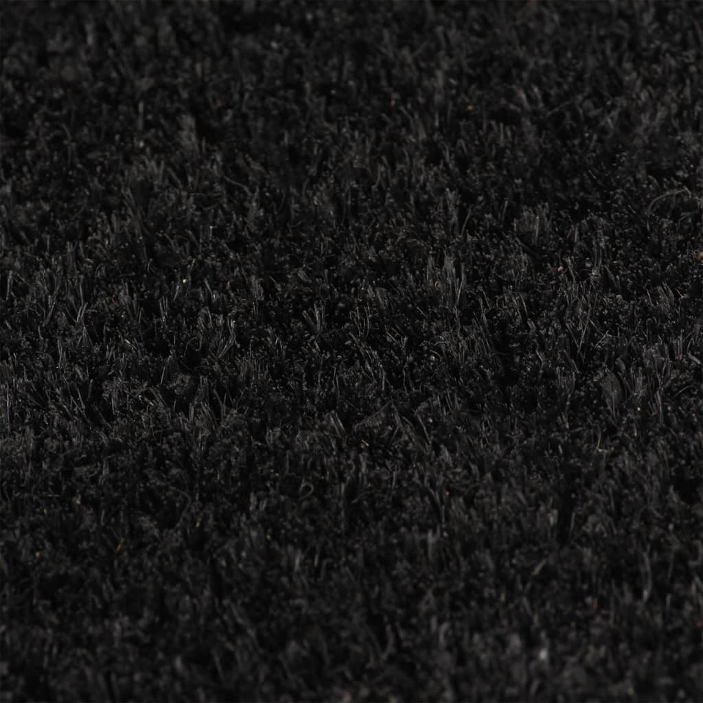 vidaXL Tapete de porta 40x60 cm fibra de coco tufada preto