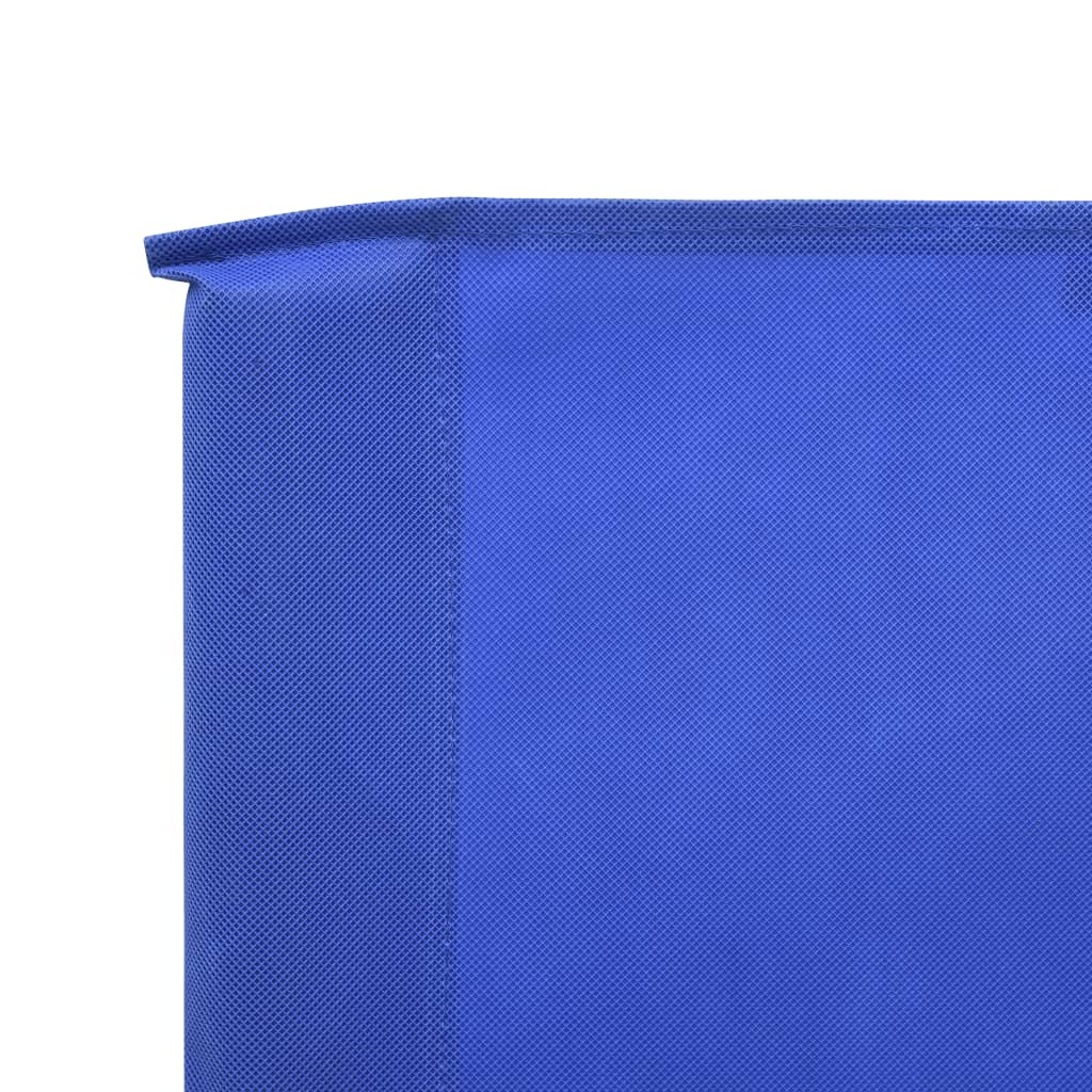 vidaXL Para-vento com 3 painéis em tecido 400x120 cm azul-ciano