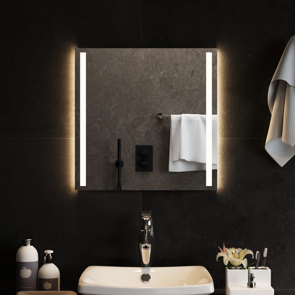 vidaXL Espelho de casa de banho com luzes LED 50x50 cm