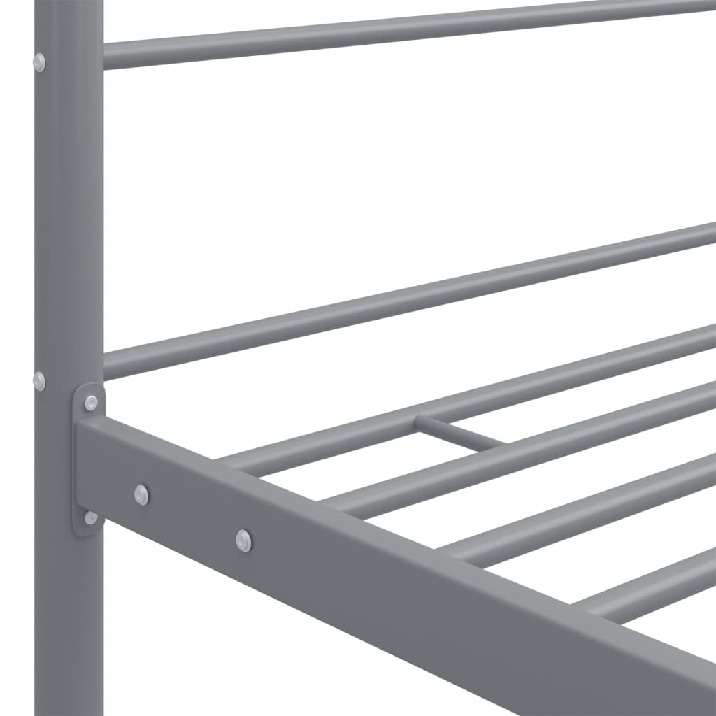 vidaXL Estrutura de cama com dossel 200x200 cm metal cinzento