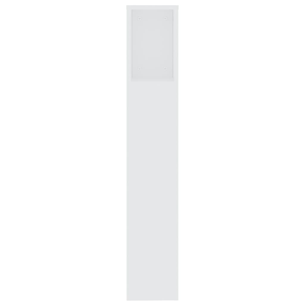 vidaXL Armário de cabeceira 200x18,5x104,5 cm branco