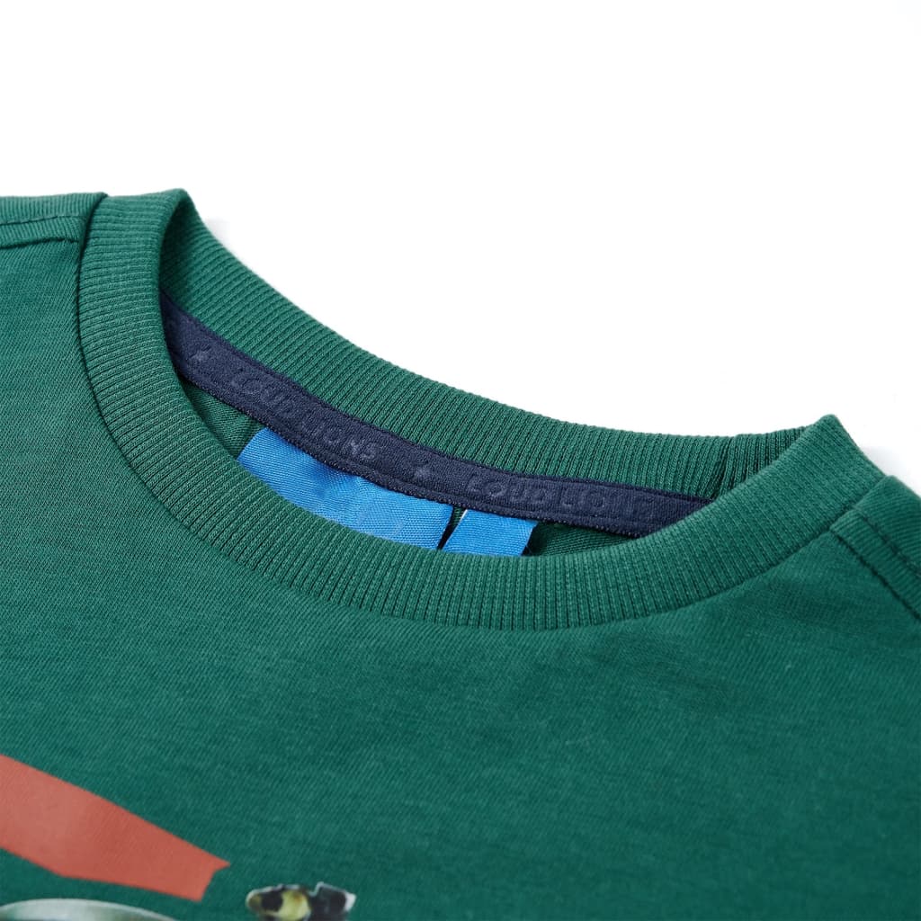 T-shirt de manga comprida para criança verde 92