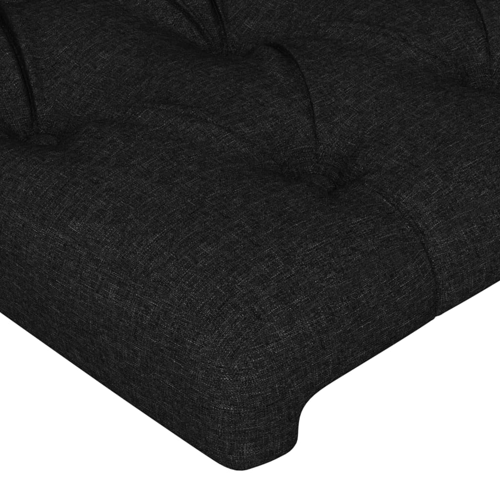 vidaXL Cabeceira de cama tecido 100x7x78/88 cm preto