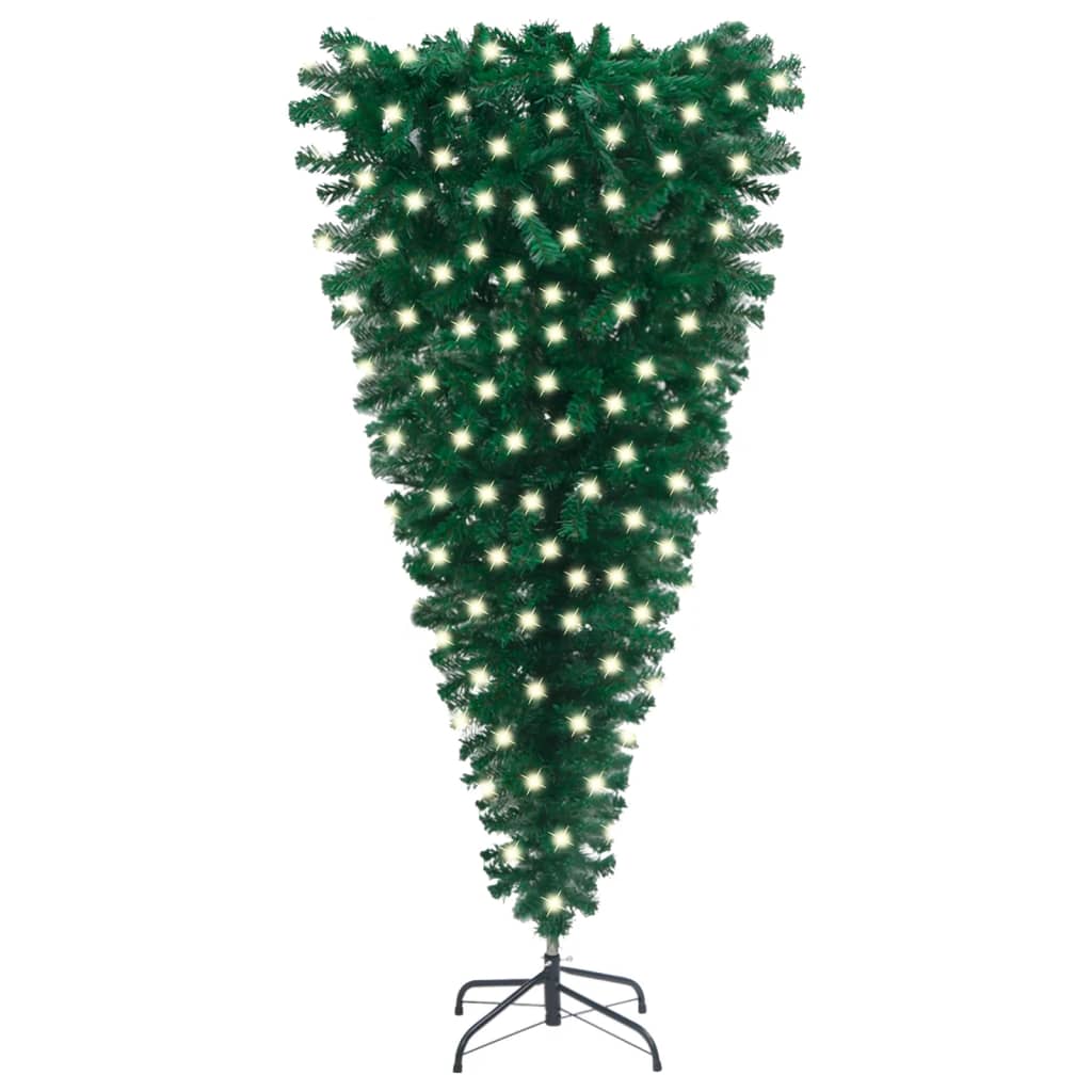 vidaXL Árvore Natal artificial pré-iluminada invertida 180 cm