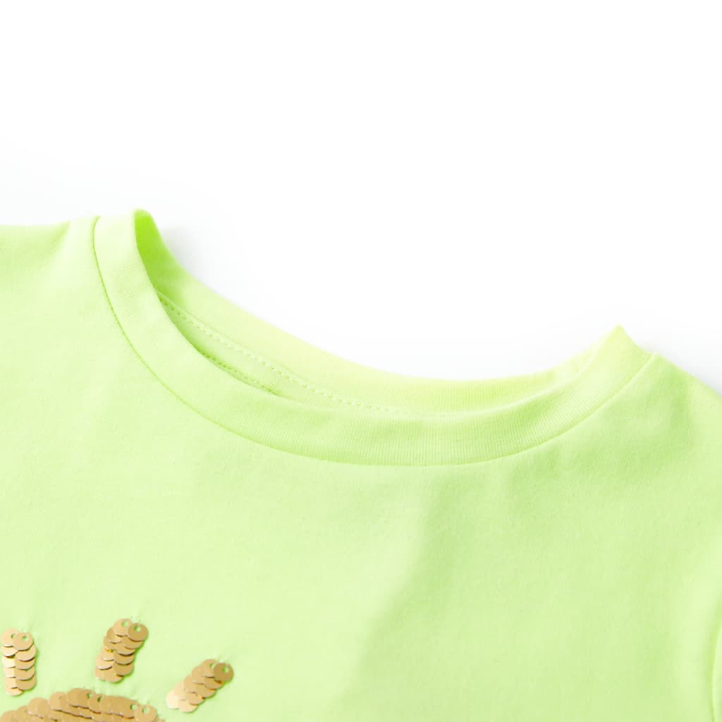 T-shirt de criança amarelo néon 92