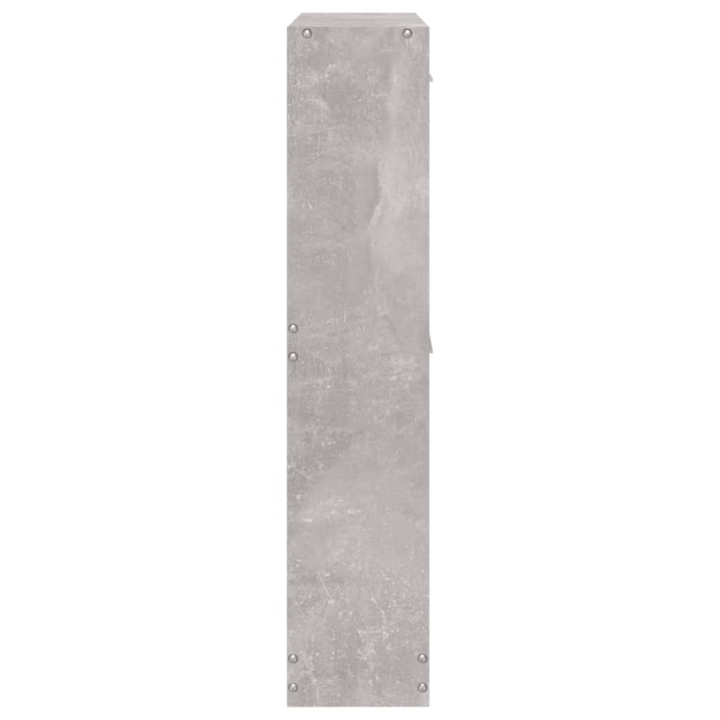 vidaXL Sapateira 59x17x81 cm derivados de madeira cinzento cimento
