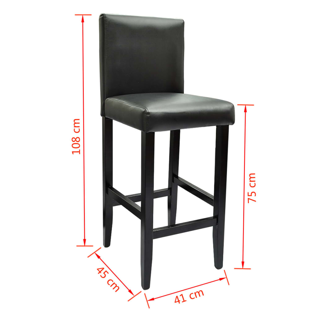 Mesa de bar com 2 cadeiras de bar, preto