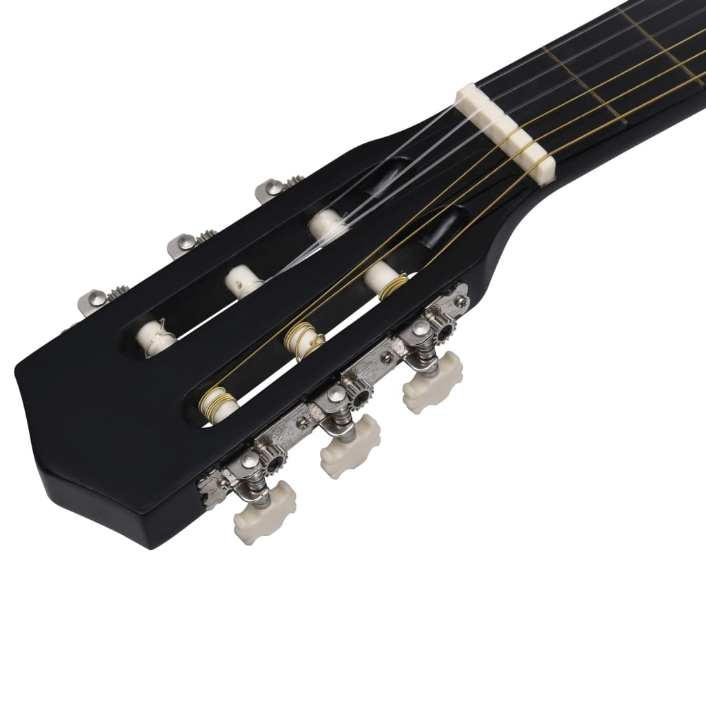 vidaXL Guitarra clássica para iniciantes com saco 3/4 36" preto