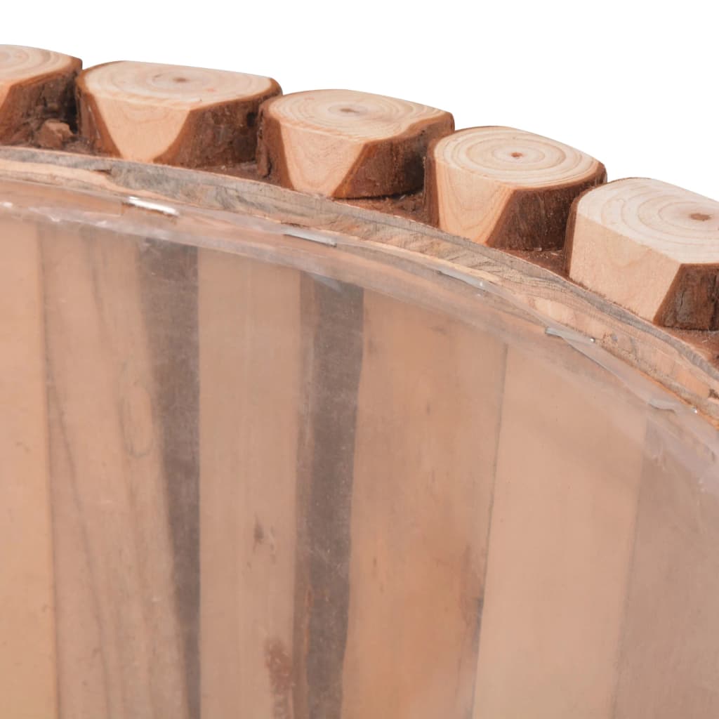 vidaXL Conjunto de vasos 2 pcs madeira de abeto genuína