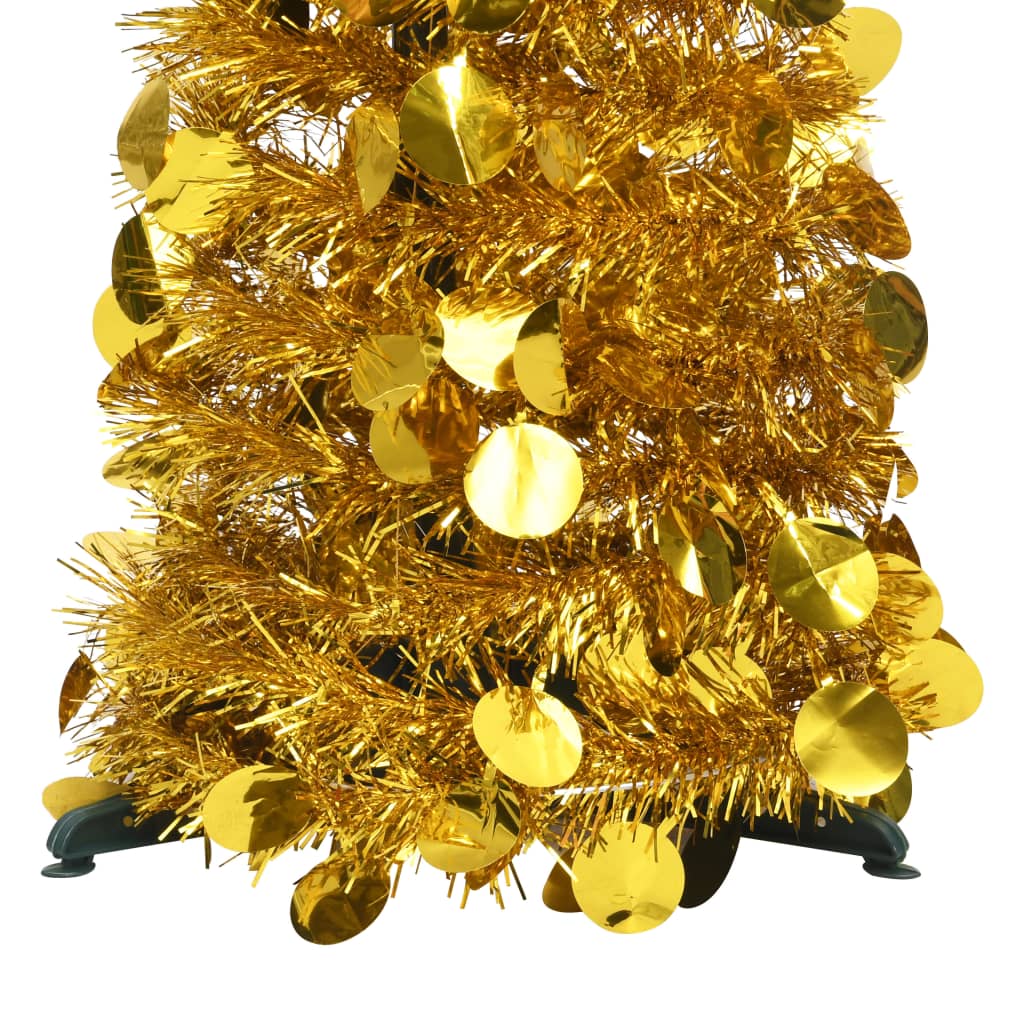 vidaXL Árvore de Natal pop-up artificial 180 cm PET dourado