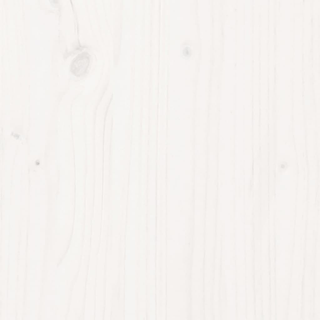 vidaXL Aparador 111x34x60 cm madeira de pinho maciça branco
