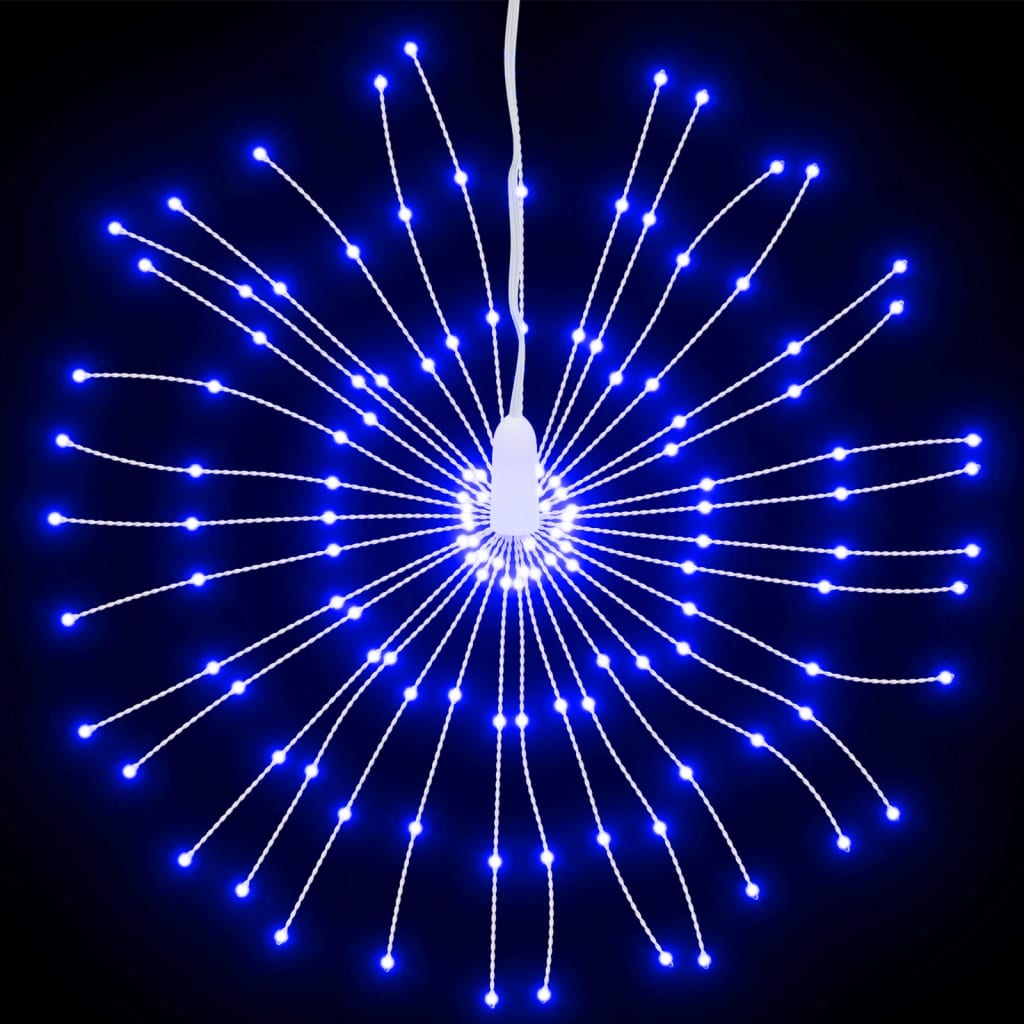 vidaXL Iluminações estrelares p/ Natal 140 luzes LED 2 pcs 17 cm azul