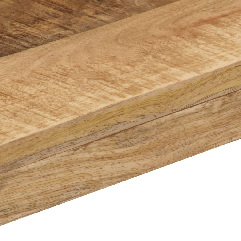 vidaXL Mesa de jantar 115x55x76 cm madeira de mangueira maciça e aço