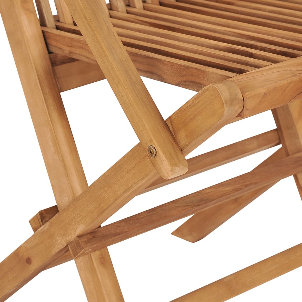 vidaXL Cadeiras de jardim dobráveis 2 pcs madeira maciça de teca
