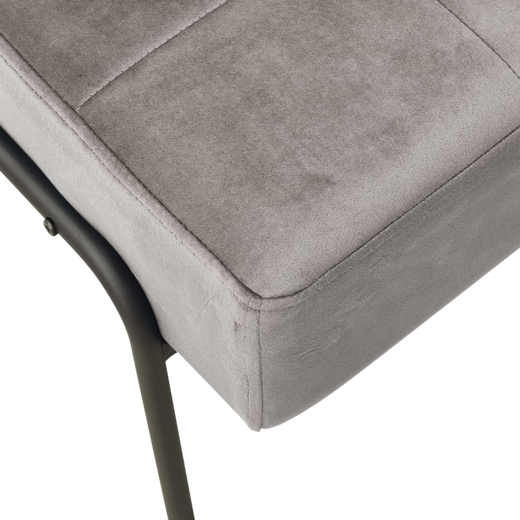 vidaXL Cadeira de descanso 65x79x87 cm veludo cinzento-claro
