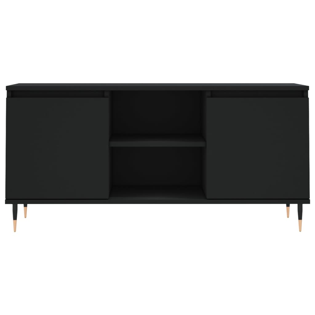 vidaXL Móvel de TV 104x35x50 cm derivados de madeira preto